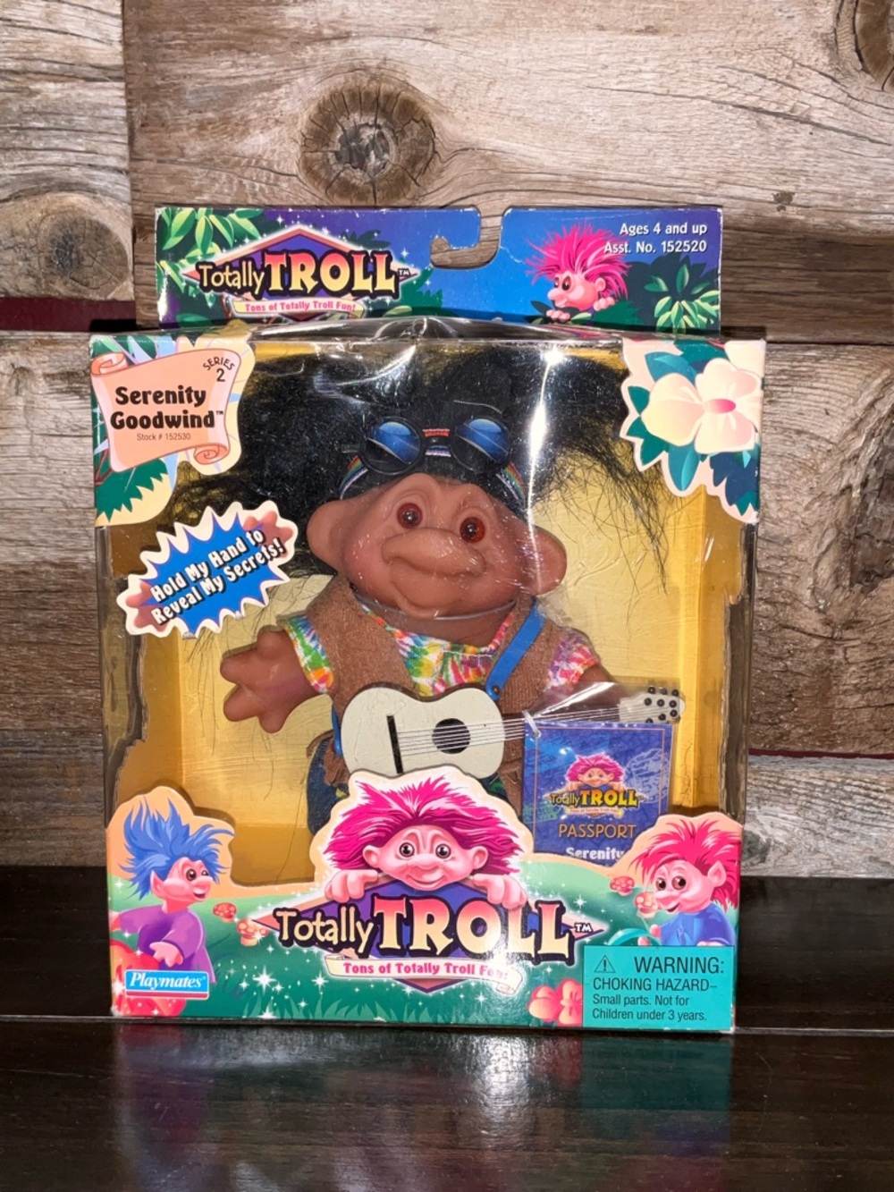 Serenity Goodwind Plush Troll Doll with Guitar - Brown